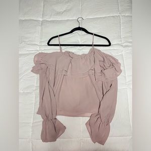 FOREVER 21! light pink long sleeve blouse